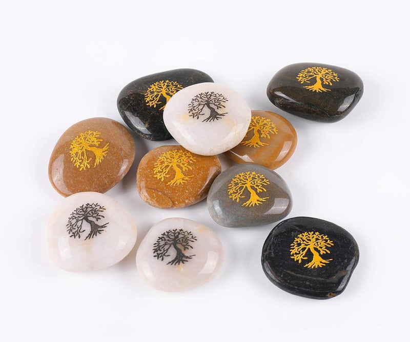 ROCKIMPACT 50PCS Inspirational Rocks Tree of Life Gifts, Engraved Inspirational Stones, Motivational Gifts for Students, Faith Stone, Engraved Rocks with Inspirational Words - Image 4